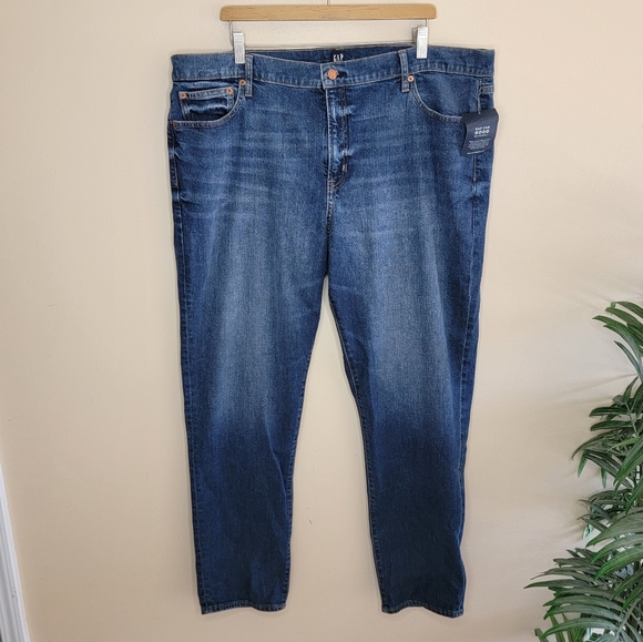 NWT Gap | Tall Length Girlfriend Jeans Mid Rise Tapered Leg Plus Size 20T - Picture 6 of 8